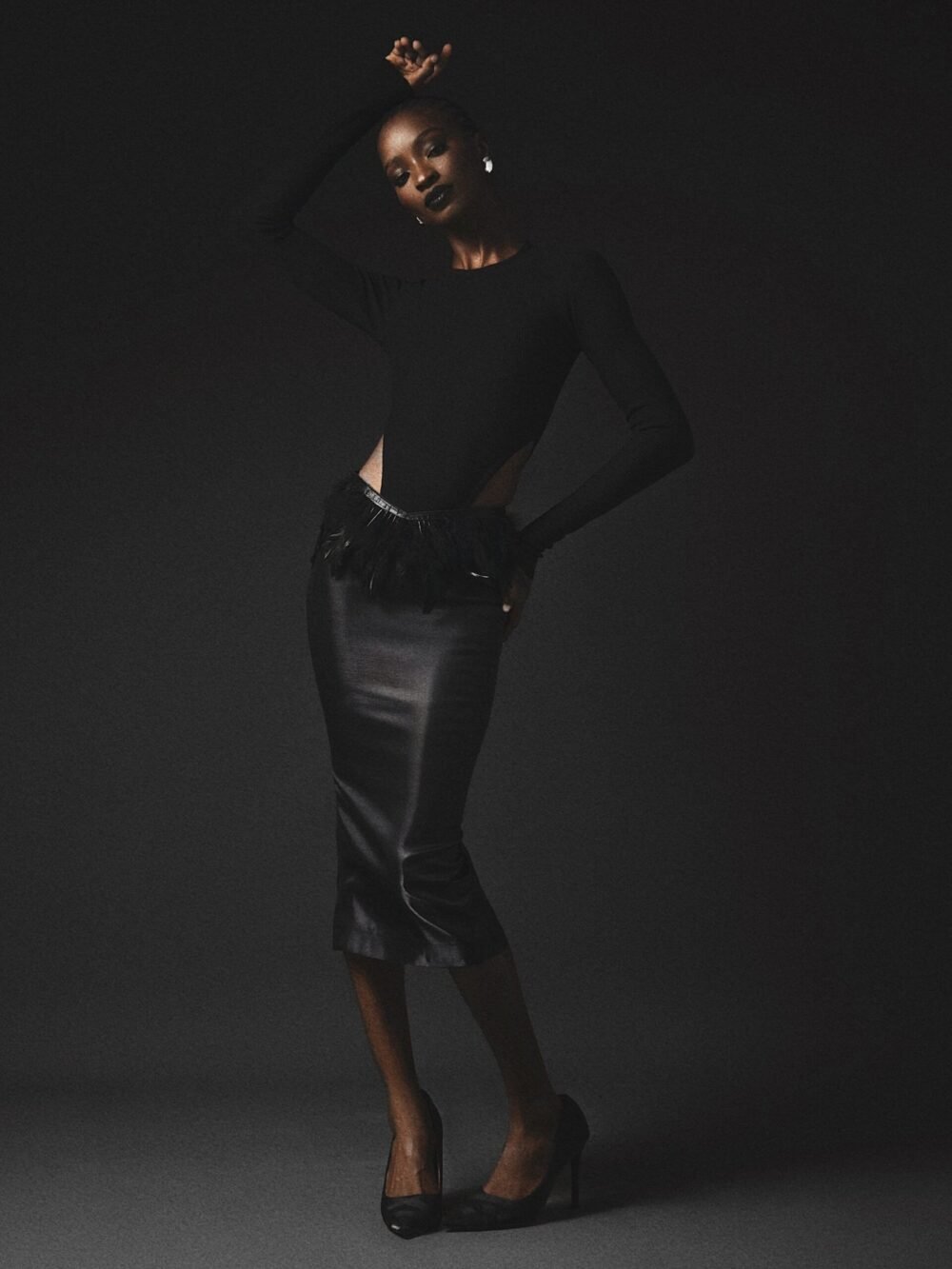 RIBBED BODYSUIT / SKIRT SET