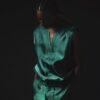 GREEN SLEEVELESS TOP / PANT SET