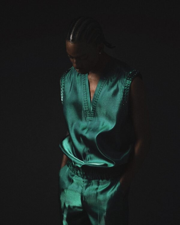 GREEN SLEEVELESS TOP / PANT SET