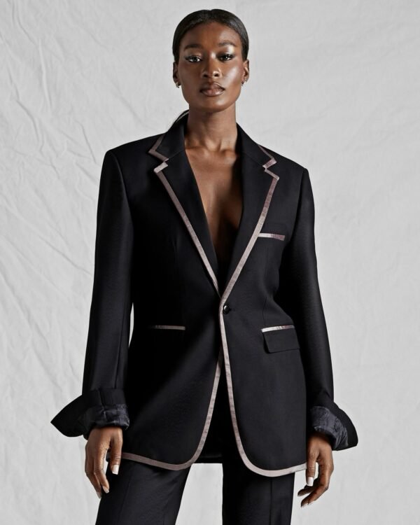 BLACK DETAILED SUIT